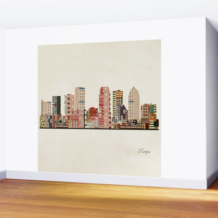 tampa skyline Wall Mural Gallery Image 2