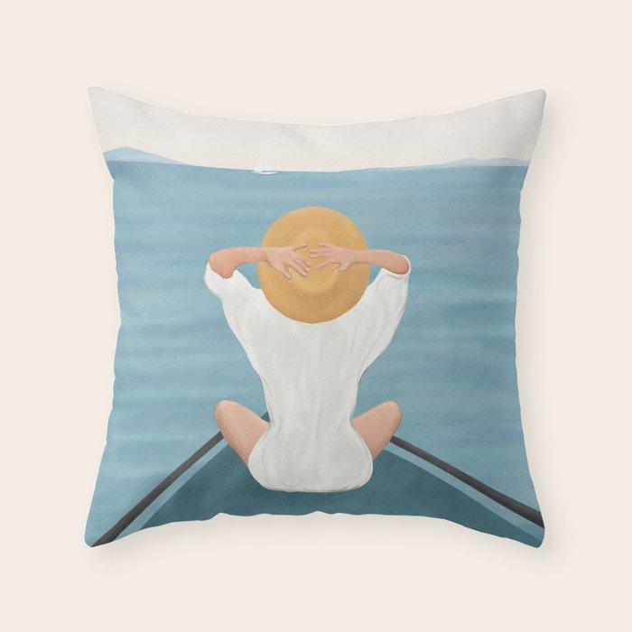 Summer Vacation I Throw Pillow Gallery Image 6