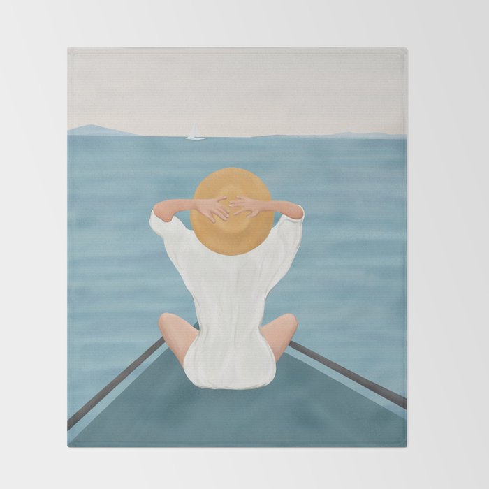 Summer Vacation I Throw Blanket Gallery Image 2