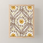 Golden Daisy Swirl Mini Art Print Gallery Image 1