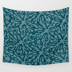 Organic Matter in Dark Teal Wall Tapestry Gallery Image 4