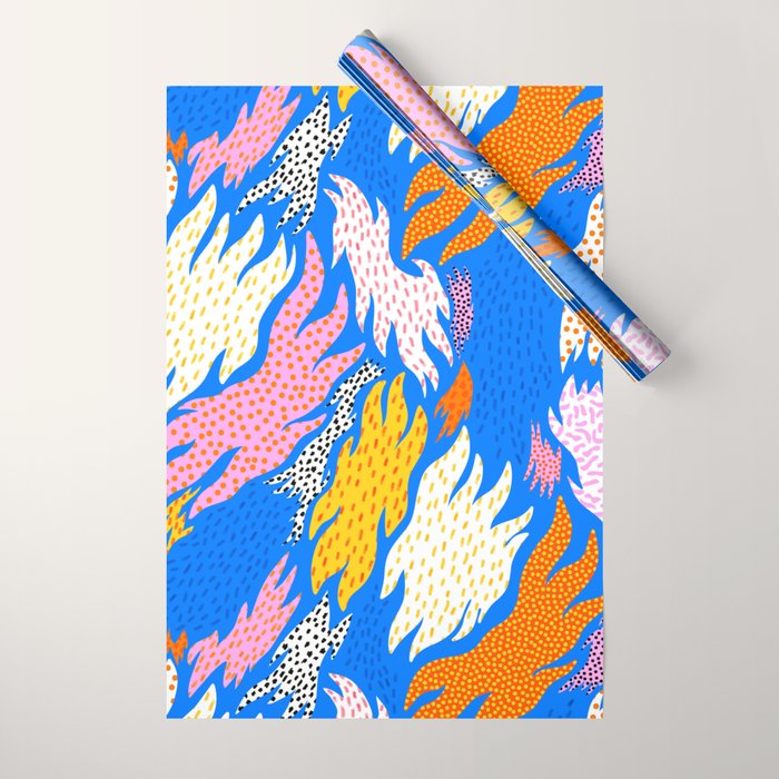 Abstract hand drawn shapes doodle pattern Wrapping Paper Gallery Image 1