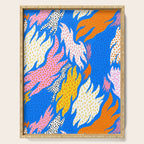 Abstract hand drawn shapes doodle pattern Serving Tray Gallery Image 1