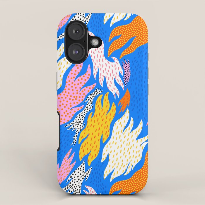Abstract hand drawn shapes doodle pattern iPhone Case Gallery Image 1