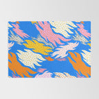 Abstract hand drawn shapes doodle pattern Rug Gallery Image 2