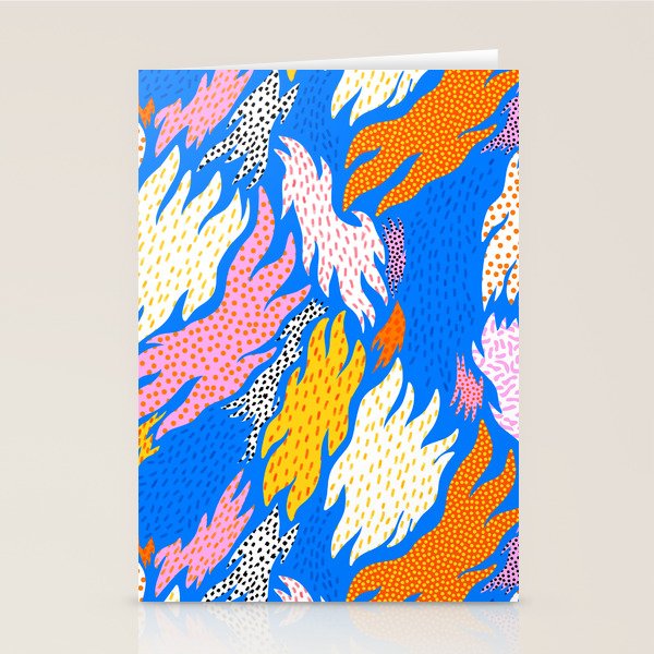 Abstract hand drawn shapes doodle pattern Stationery Card Gallery Image 1
