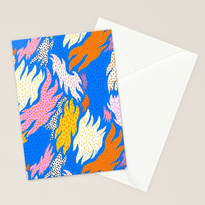 Abstract hand drawn shapes doodle pattern Stationery Card Gallery Image 2