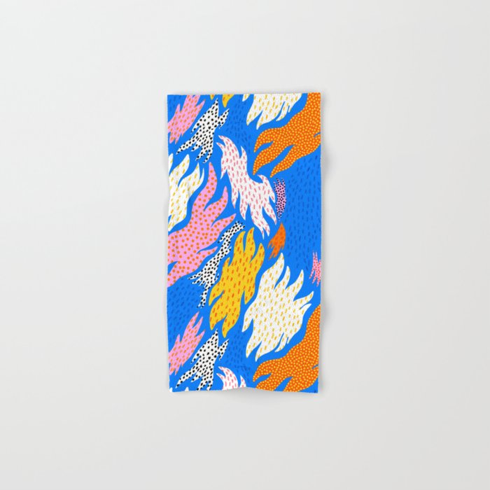 Abstract hand drawn shapes doodle pattern Bath Towel Gallery Image 1
