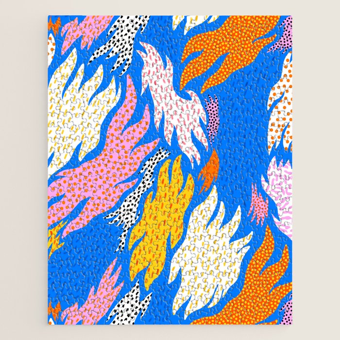 Abstract hand drawn shapes doodle pattern Jigsaw Puzzle Gallery Image 1
