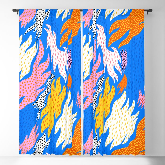Abstract Hand Drawn Shapes Doodle Pattern Window Curtain Gallery Image 5