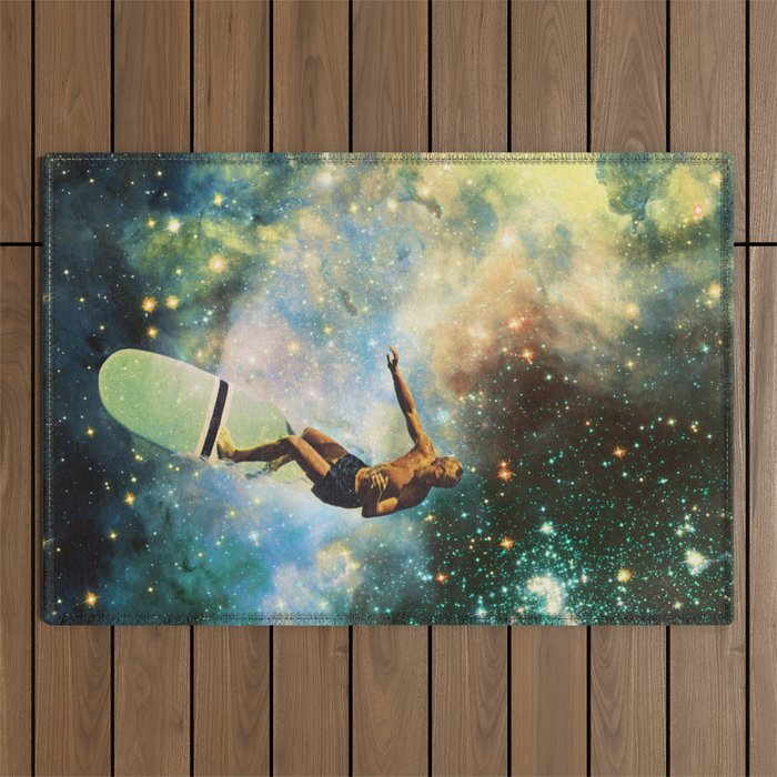 Cosmic Surfer Outdoor Rug Gallery Image 1