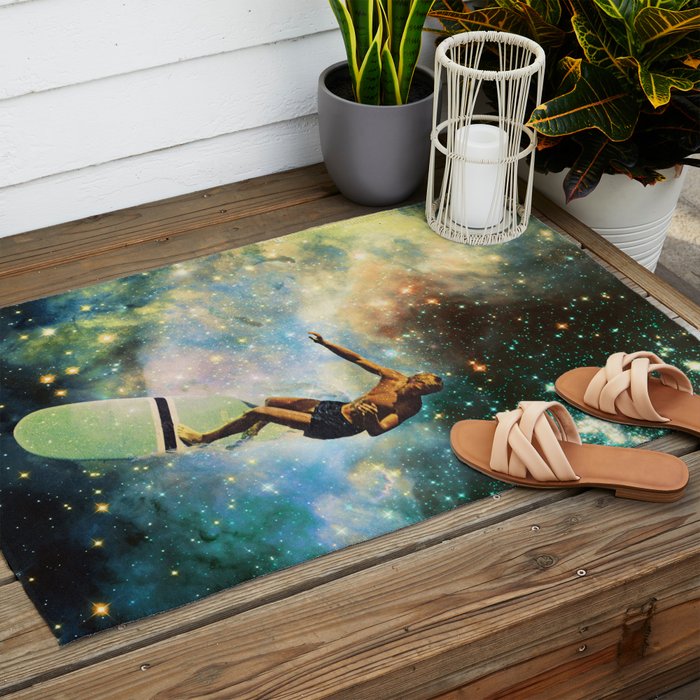 Cosmic Surfer Outdoor Rug Gallery Image 2