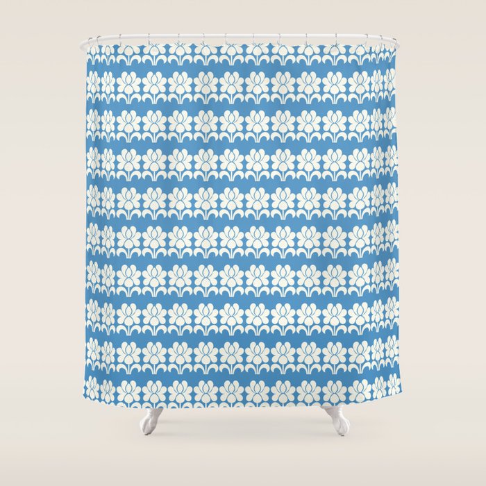 Charming Nostalgia Vintage Floral Design Shower Curtain Gallery Image 1