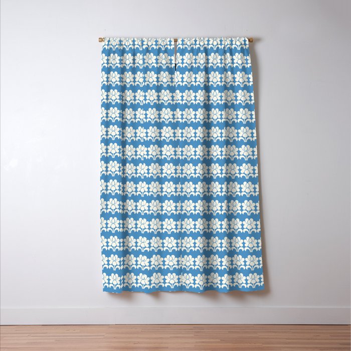 Charming Nostalgia Vintage Floral Design Window Curtain Gallery Image 3