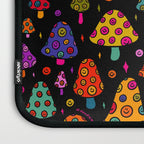 Smiley Mushrooms Print in Black Laptop Sleeve Gallery Image 3