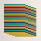Joseph Stripes II Midcentury Modern Stripe Pattern in Mid Mod Mustard, Olive, Turquoise Teal, Orange Wrapping Paper Gallery Image 3
