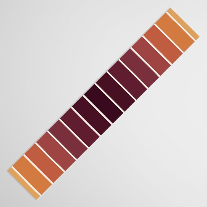 Gradient Arch III Warm Sunset Mid Century Modern Rainbow Table Runner Gallery Image 3