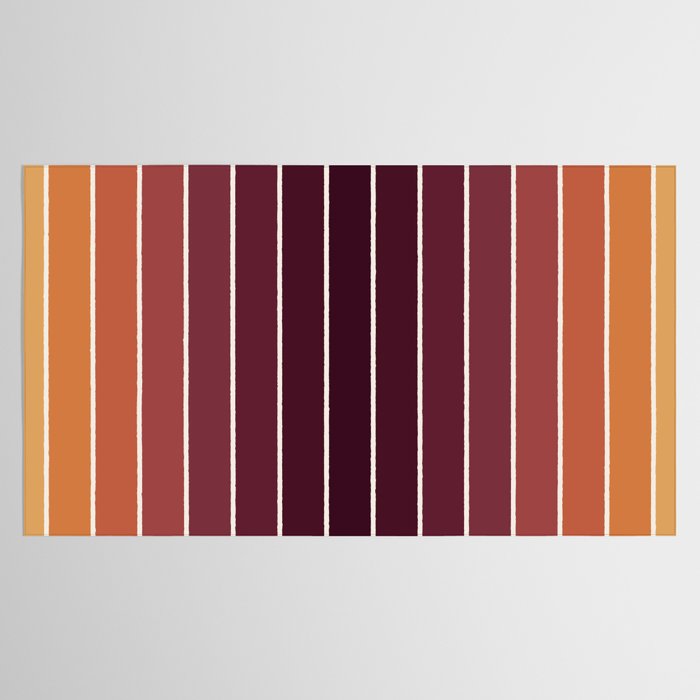 Gradient Arch III Warm Sunset Mid Century Modern Rainbow Tablecloth Gallery Image 2