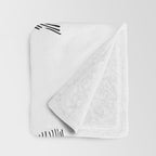 Black and white pine tree doodle art pattern Throw Blanket Gallery Image 3