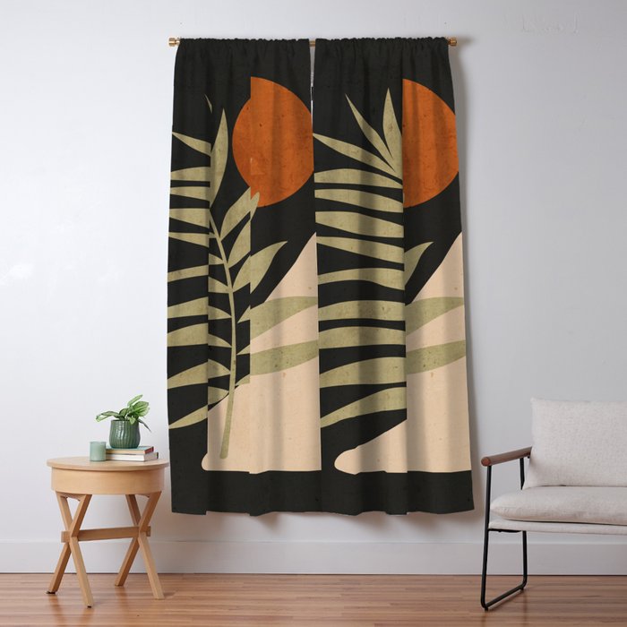 Tropical Leaf- Abstract Art 9/1 Window Curtain Gallery Image 5