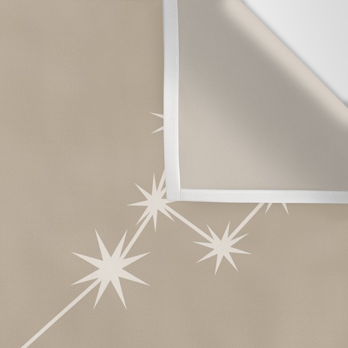 Pisces Zodiac Star Constellation Line Art Beige Wall Tapestry Gallery Image 3