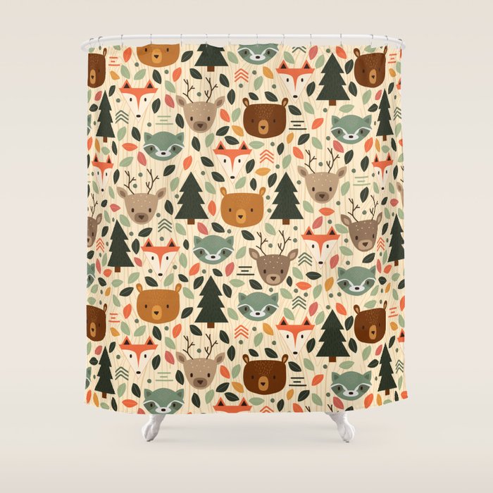 Woodland Creatures Shower Curtain Gallery Image 1