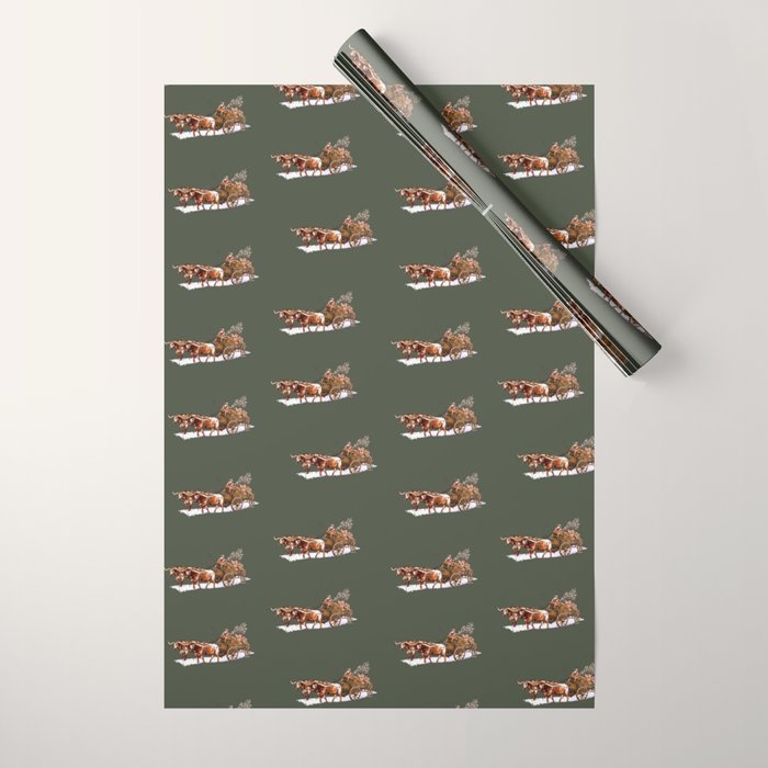 Christmas at the Ranch - Green Wrapping Paper