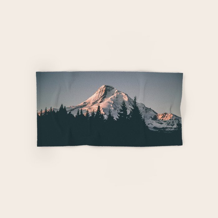 First Light on Mount Hood Bath Towel Gallery Image 1