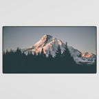 First Light on Mount Hood Desk Mat Gallery Image 3