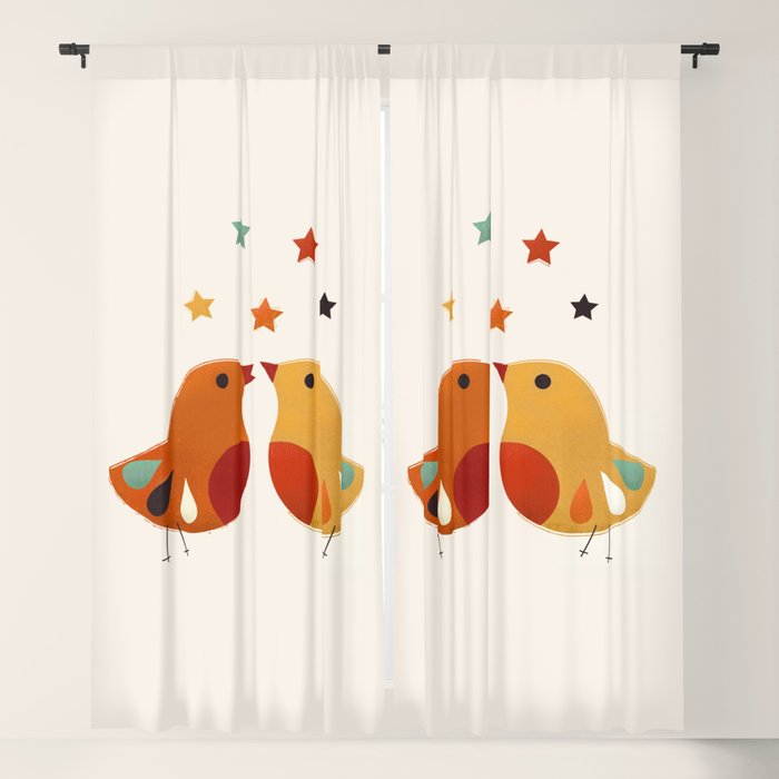 Little Festive Birds Window Curtain Gallery Image 1