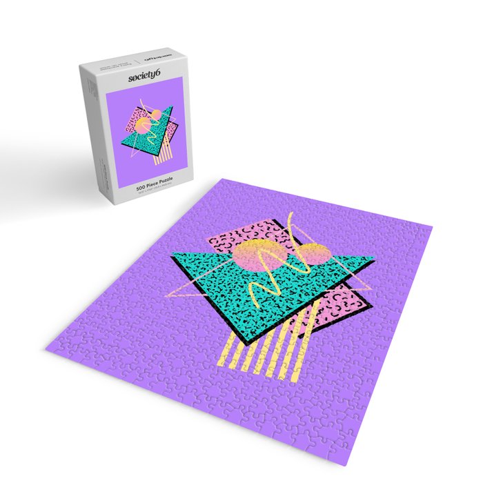 Memphis pattern 116 - 80s / 90s Retro Jigsaw Puzzle Gallery Image 2