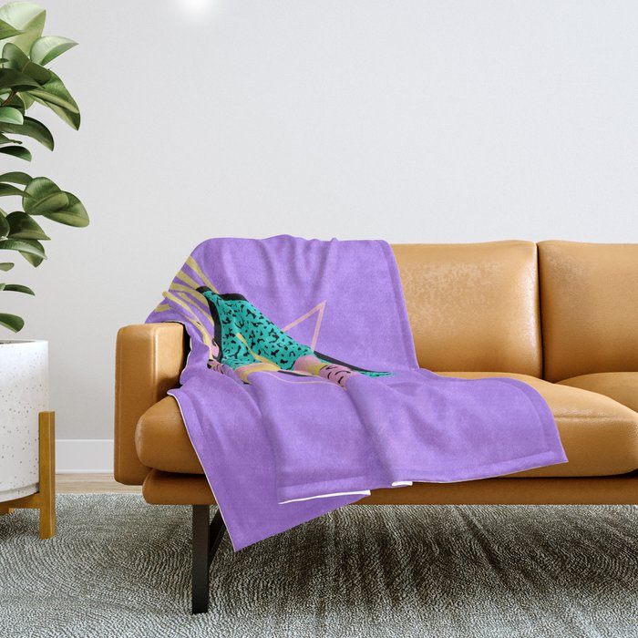 Memphis pattern 116 - 80s / 90s Retro Throw Blanket Gallery Image 1