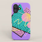 Memphis pattern 116 - 80s / 90s Retro iPhone Case Gallery Image 1