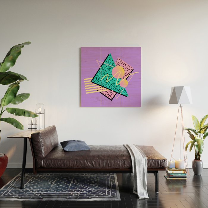 Memphis pattern 116 - 80s / 90s Retro Wood Wall Art Gallery Image 2
