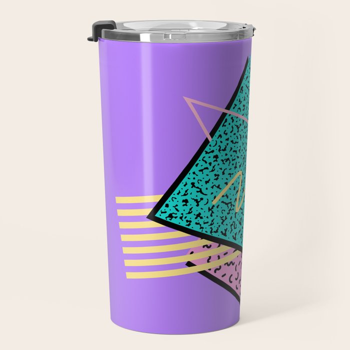 Memphis pattern 116 - 80s / 90s Retro Travel Mug Gallery Image 3