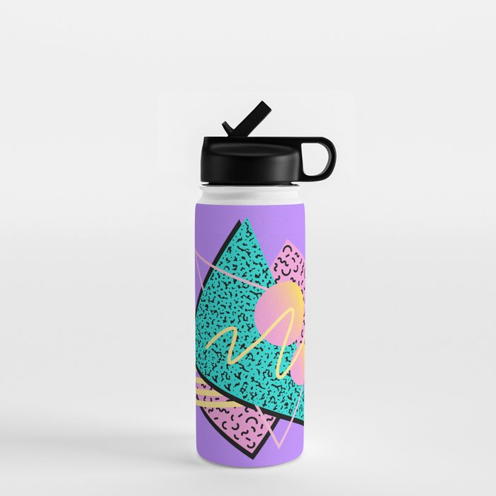 Memphis pattern 116 - 80s / 90s Retro Water Bottle Gallery Image 1