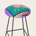 Memphis pattern 116 - 80s / 90s Retro Stool Gallery Image 2