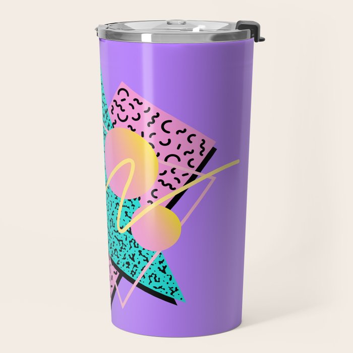 Memphis pattern 116 - 80s / 90s Retro Travel Mug Gallery Image 2