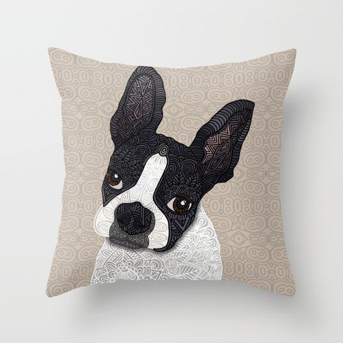 Boston Terrier 2015 Throw Pillow Gallery Image 6