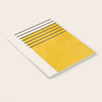 Minimalist Bright Yellow Black Horizontal Lines Notebook Gallery Image 3