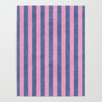 STRIPES - 005 - pink and blue Poster Gallery Image 4