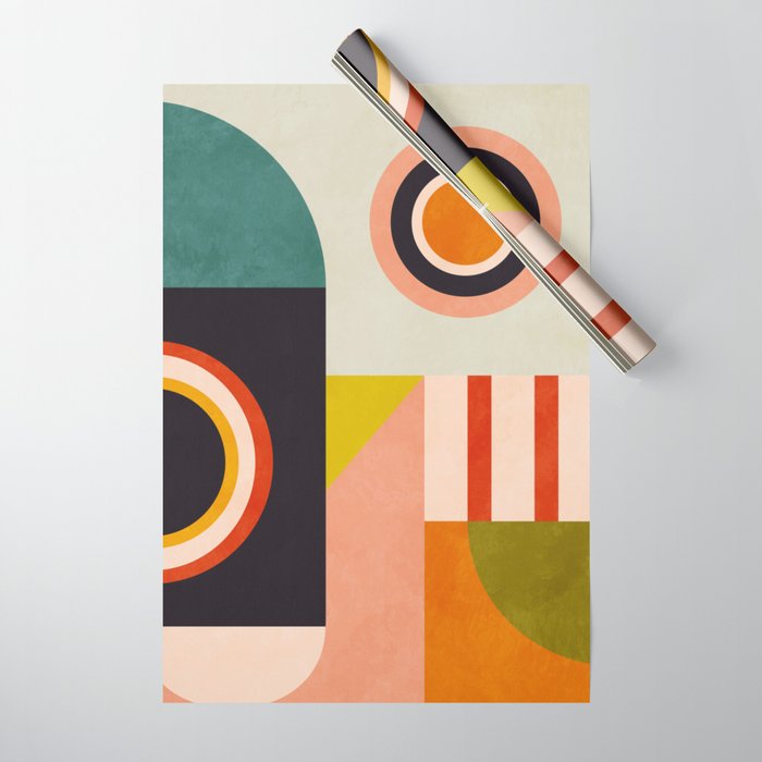 mid mod minimal 3 Wrapping Paper Gallery Image 1