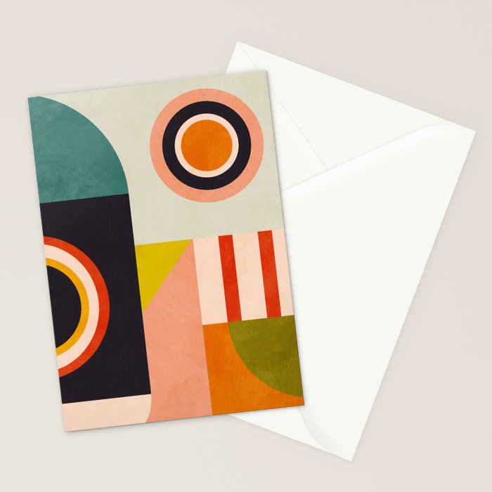 mid mod minimal 3 Stationery Card Gallery Image 2