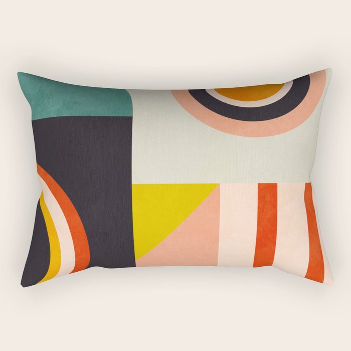 mid mod minimal 3 Rectangular Pillow Gallery Image 2