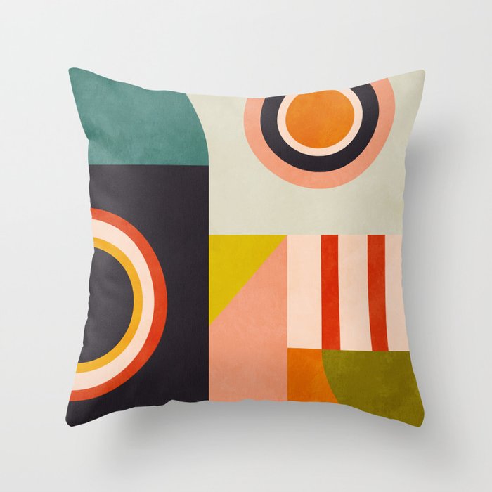 mid mod minimal 3 Throw Pillow Gallery Image 6