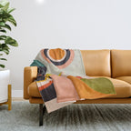 mid mod minimal 3 Throw Blanket Gallery Image 1