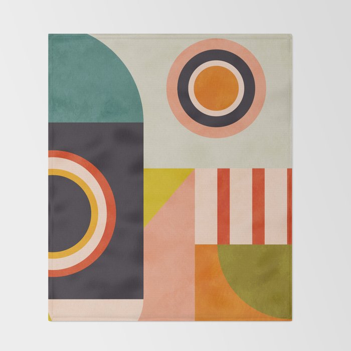 mid mod minimal 3 Throw Blanket Gallery Image 2