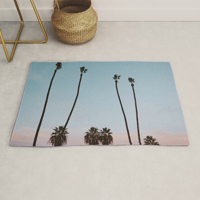 palm trees sunset vi  Rug Gallery Image 1