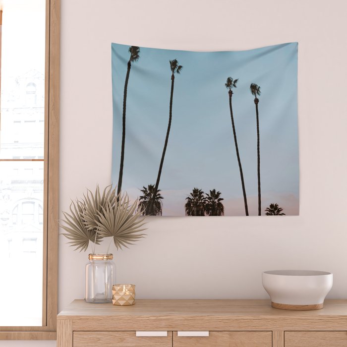 palm trees sunset vi  Wall Tapestry Gallery Image 2