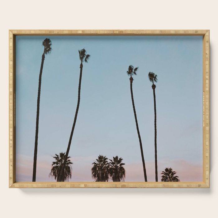 palm trees sunset vi  Serving Tray Gallery Image 1